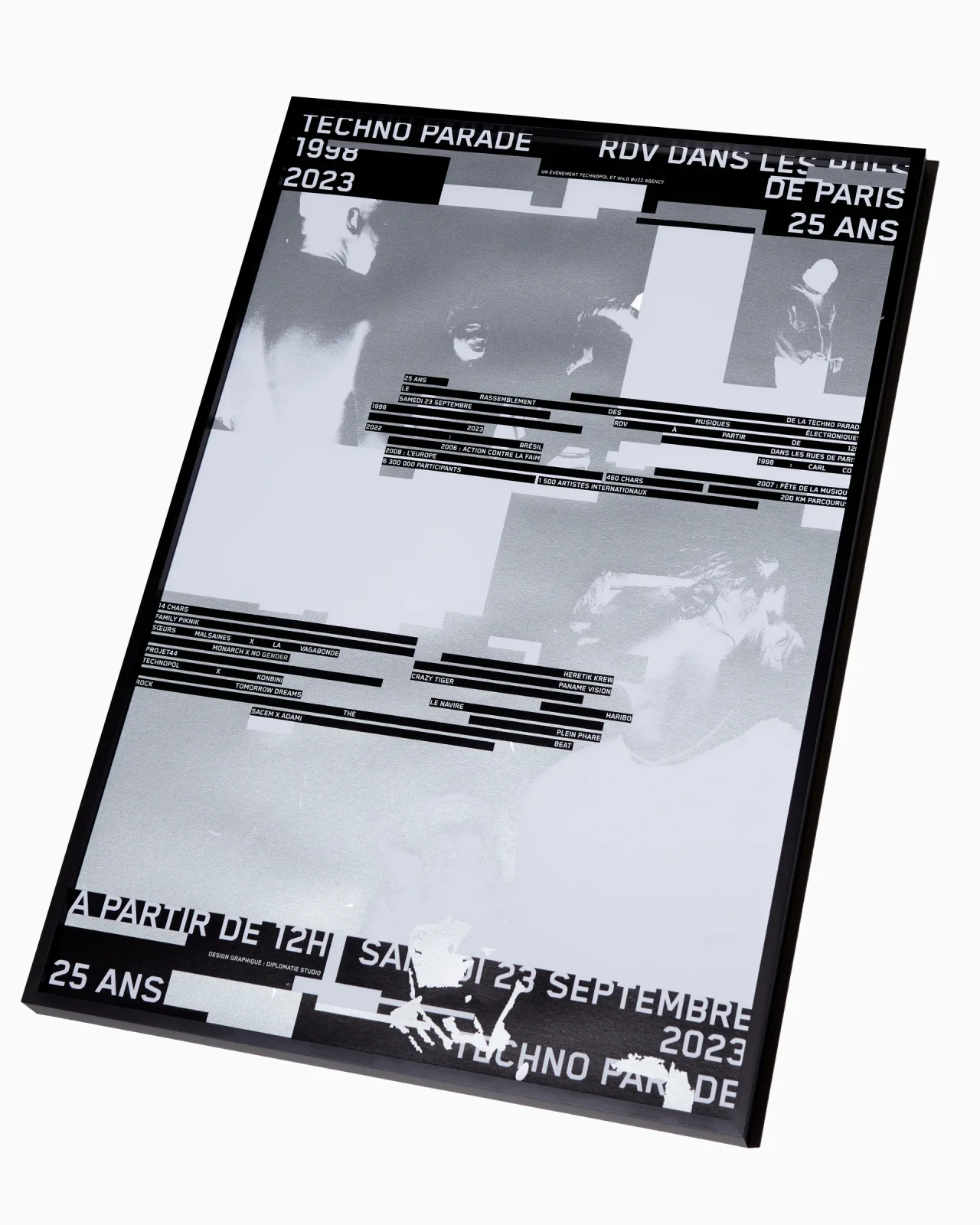 POSTER FOR TECHNOPARADE 25TH ANNIVERSARY, WITH DIPLOMATIE STUDIO & VIVIEN LE JEUNE DURHIN, 2023
