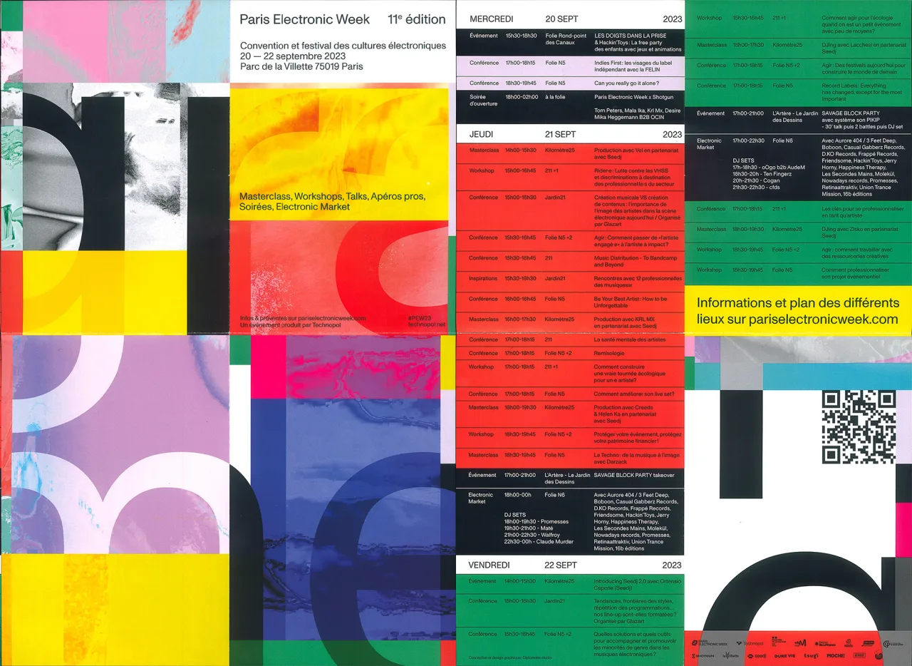 VISUAL IDENTITY FOR PARIS ELECTRONIC WEEK, WITH DIPLOMATIE STUDIO, 2023