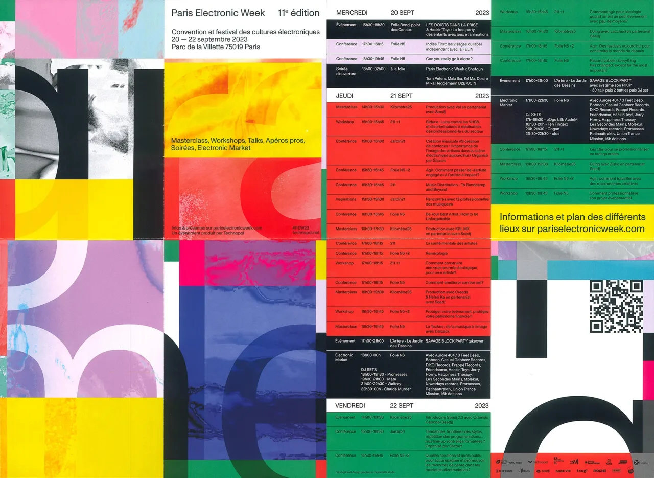 VISUAL IDENTITY FOR PARIS ELECTRONIC WEEK, WITH DIPLOMATIE STUDIO, 2023