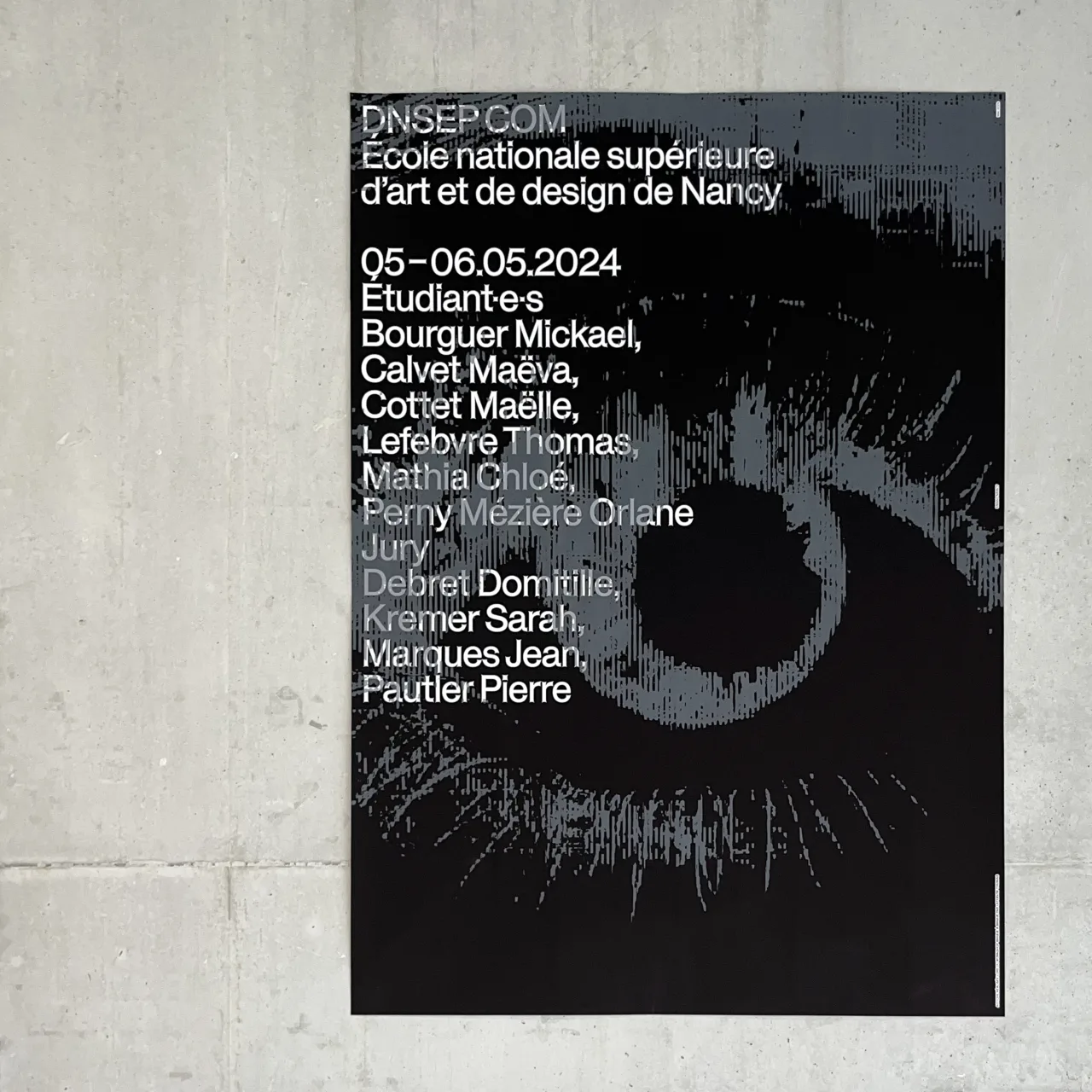 POSTER SYSTEM FOR DNSEP DEFENSES, ÉNSAD NANCY, 2024